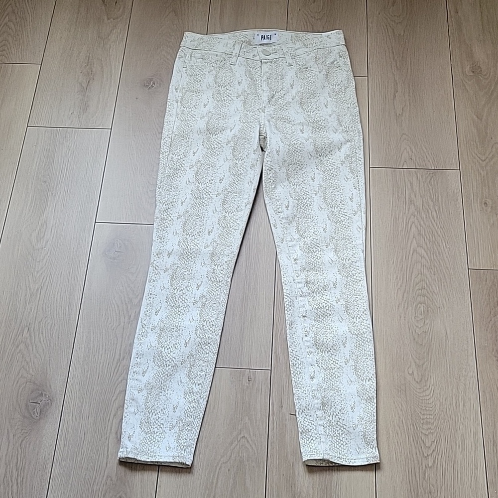 PAIGE Sonoran Snake Hoxton Ankle Skinny Jeans 27 - Picture 2 of 10